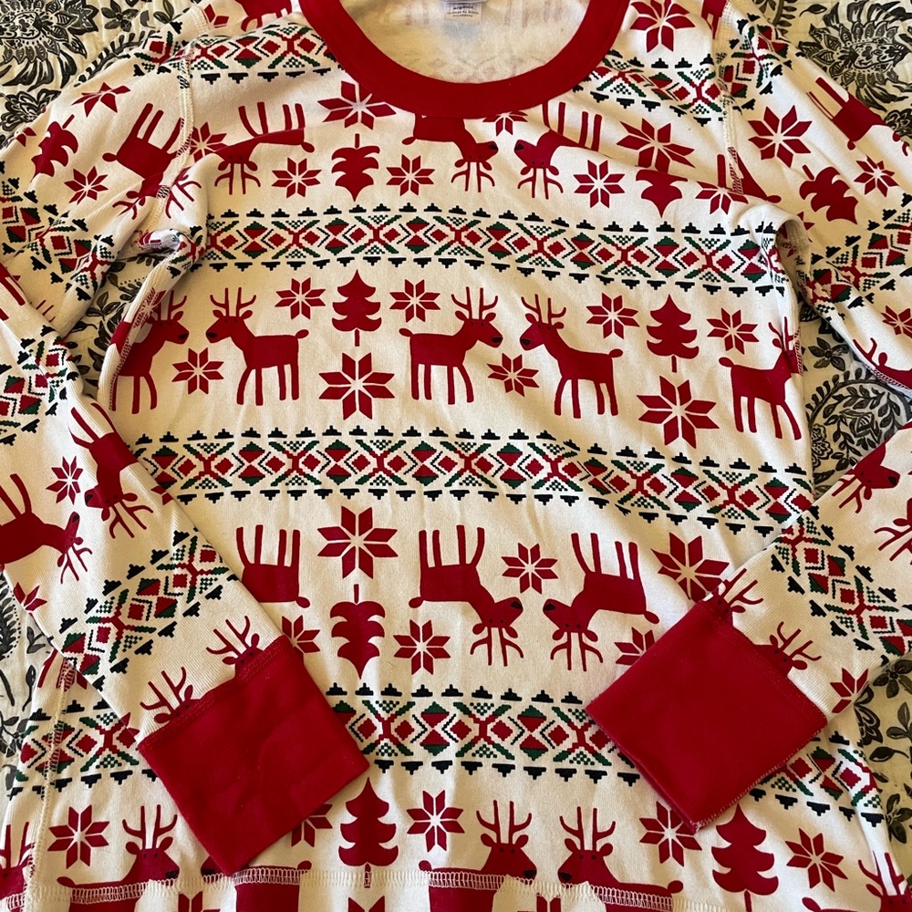 Hanna Andersson Red and White Patterned Organic 100% Cotton Top